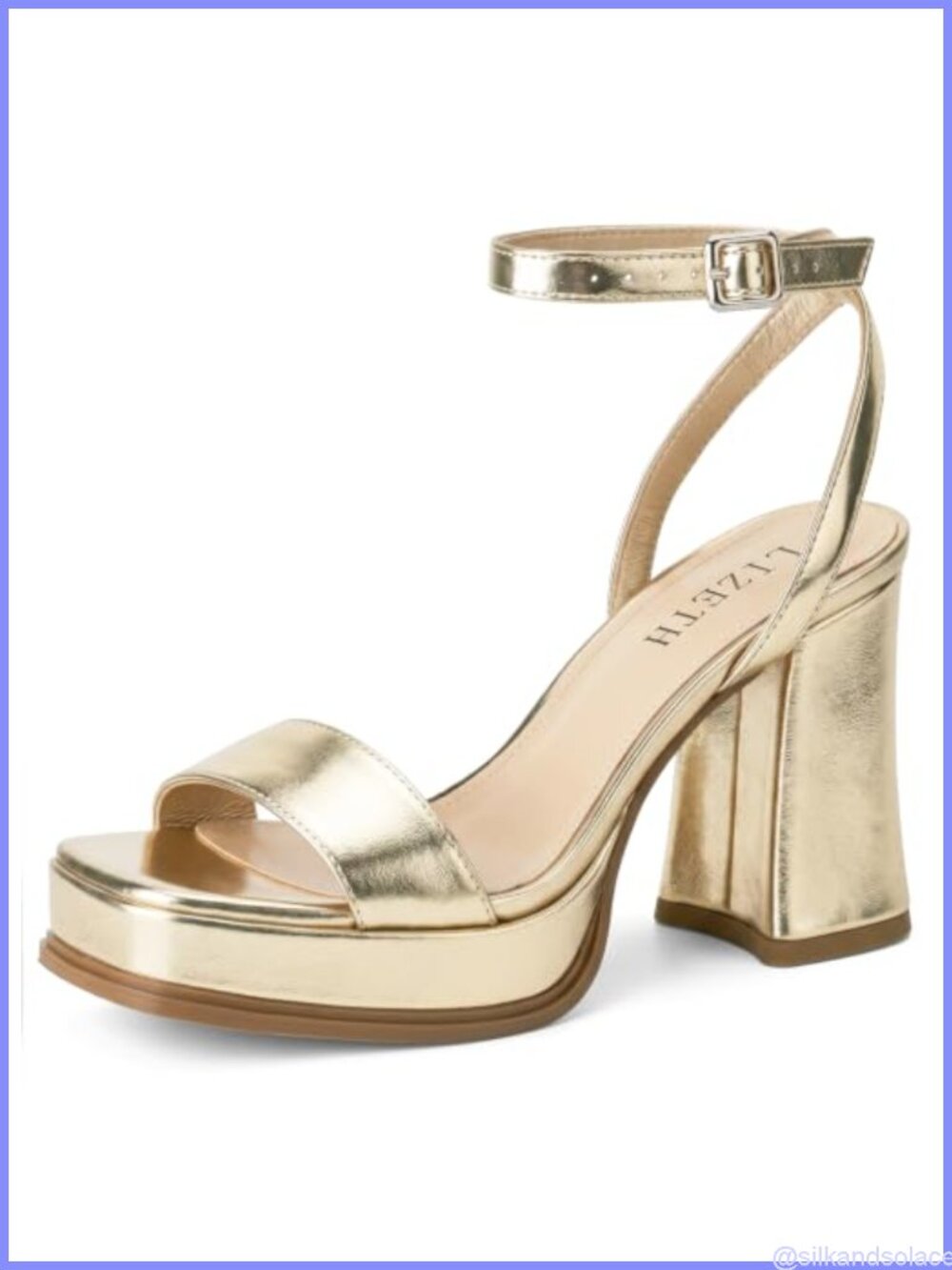 Women's Faux Leather Platform Block Heel Sandals Strappy Open Toe